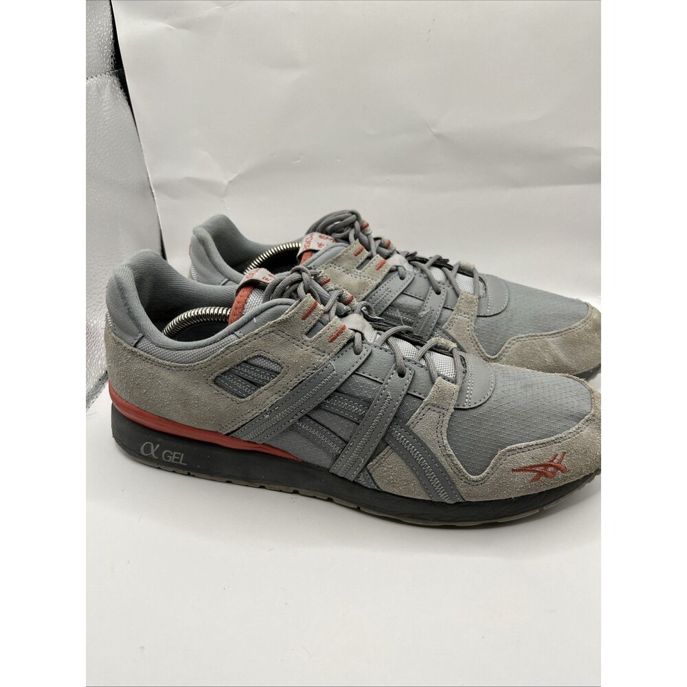 ASICS Gel Lyte III Gray Red Alpha Gel Sneakers Men’s 9.5 Running Shoes